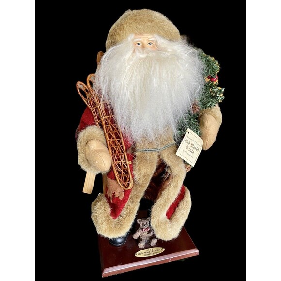 Santa Statue 18” Old World Santa Limited Edition Collection 2004 With Skies,Tree - Picture 1 of 15